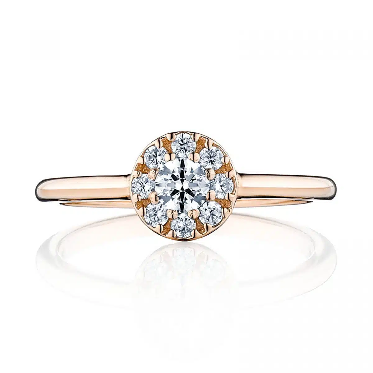 Prsteň Sierra - ružové zlato s prírodným diamantom