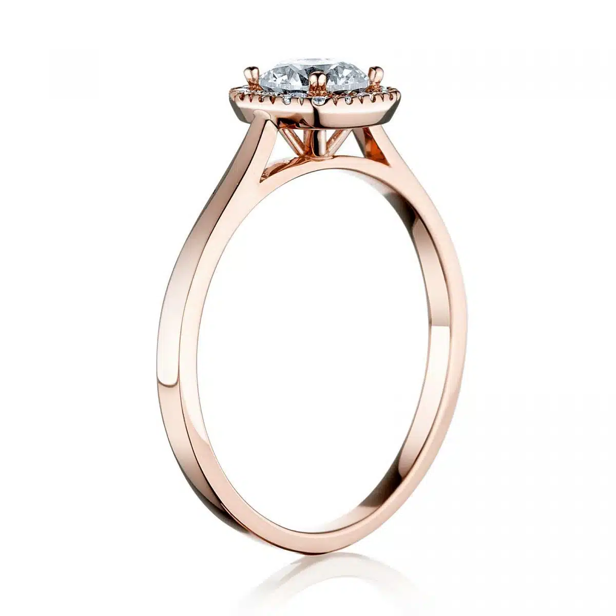 Prsteň Manhattan - rúžové zlato s prírodným diamantom