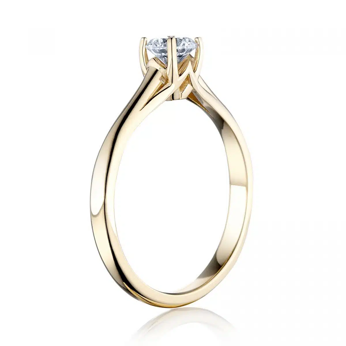 Prsteň Michelle - žlté zlato s prírodným diamantom
